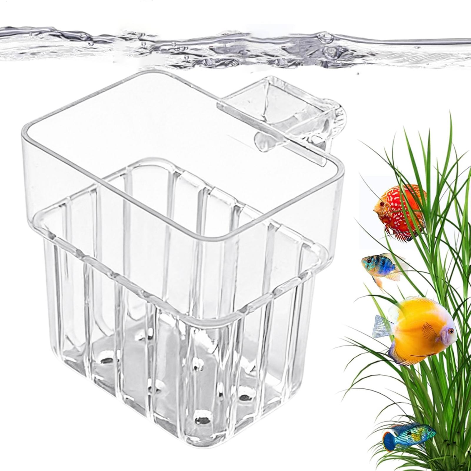 Aquarium Plant Holder - Vaso Trasparente Appendibile per Piante Acquatiche,