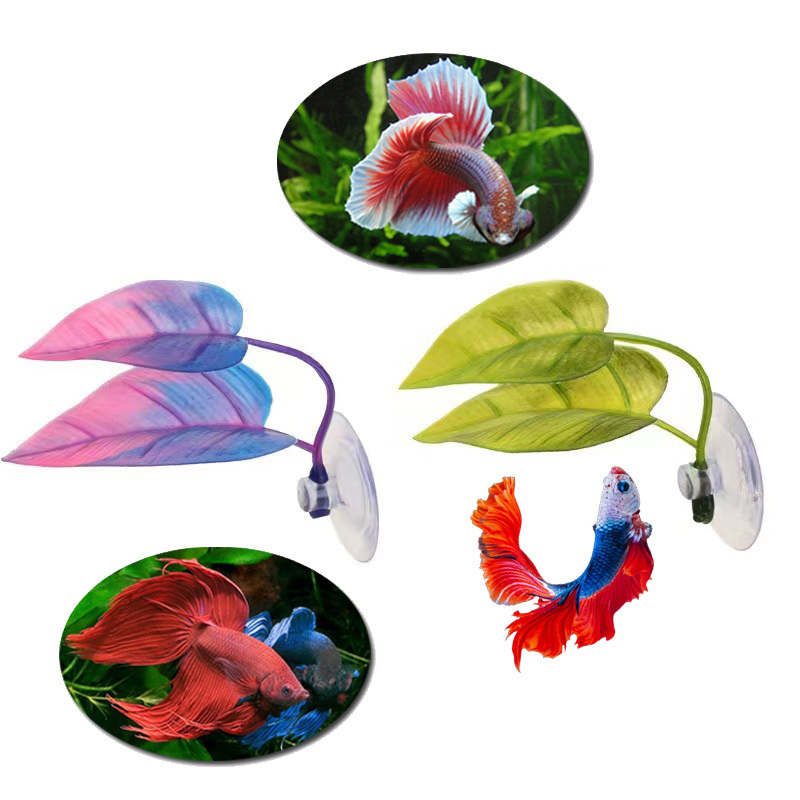 Planted Aquarium For Betta - Pianta Acquatica Artificiale per Acquario, Foglie