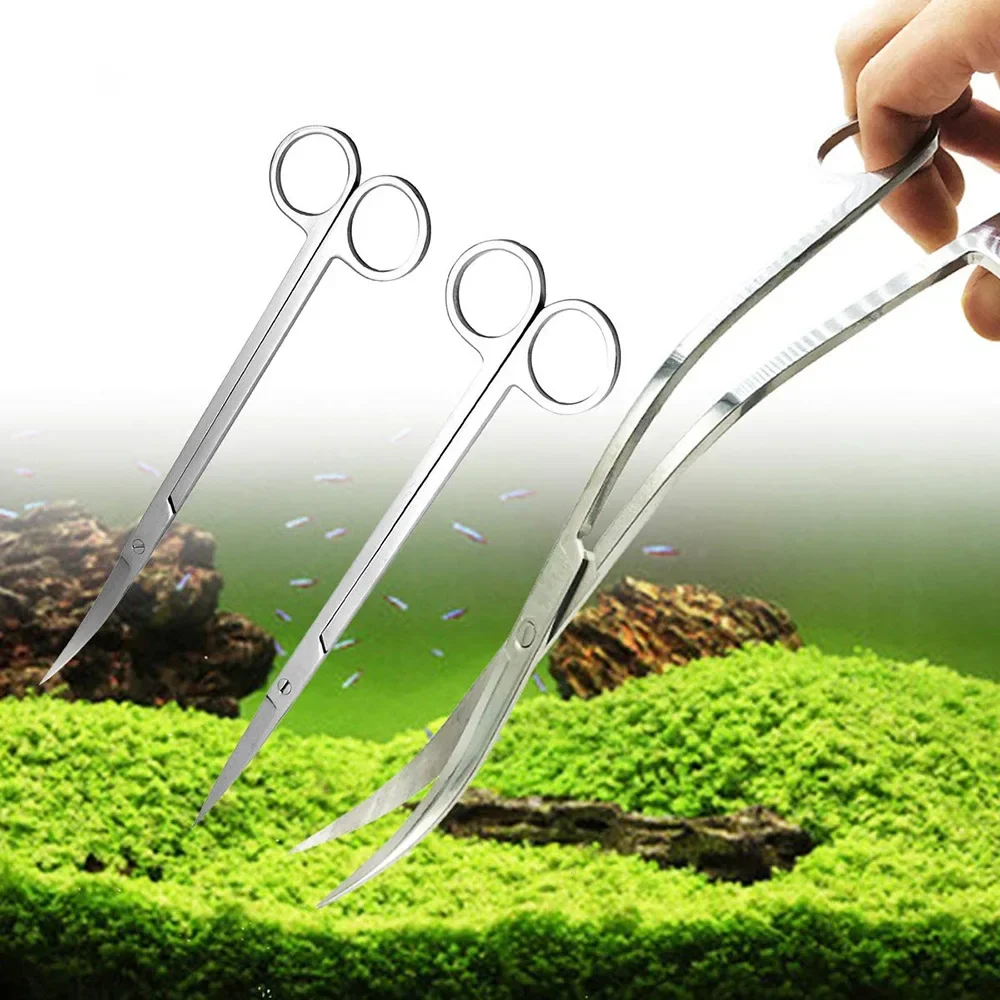 Planted Aquarium Cleaning Kit - Acquario Acquatico Guarnizioni Pianta Pinzette Forbici