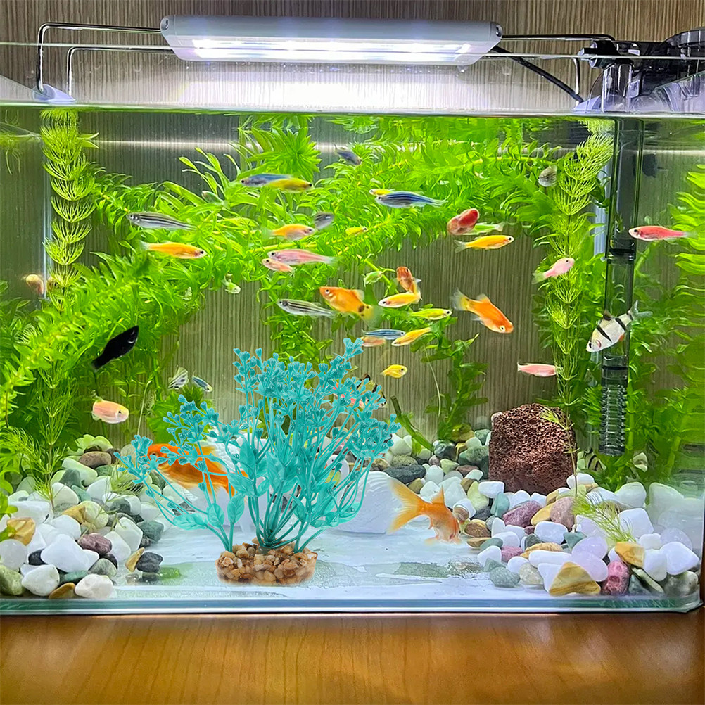 Aquarium Planted Tank Setup - 2 Pezzi di Piante Acquatiche Artificiali